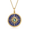 image:imageRossSimons Lapis and 130 Carat London Blue Topaz Sun Pendant Necklace in 18kt Gold Over SterlingLapis Lazuli