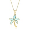 image:imageRossSimons Larimar Palm Tree Pendant Necklace in 18kt Gold Over Sterling 18 inches