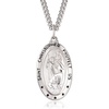 image:imageRossSimons Mens Sterling Silver Saint Christopher Oval Medal With Stainless Steel Chain 24 inches