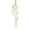 image:imageRossSimons MotherOfPearl Seahorse Pendant With 10105mm Cultured Pearl With Single Sapphire in 14kt Yellow Gold