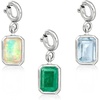 image:imageRossSimons OctoberOpal  EmeraldCut Birthstone Charm in Sterling Silver