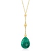image:imageRossSimons Precious Gemstone YNecklace in 14kt Yellow GoldEmerald