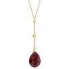 image:imageRossSimons Precious Gemstone YNecklace in 14kt Yellow GoldRuby