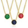 image:imageRossSimons SeptemberSapphire  BezelSet Birthstone Necklace in 18kt Gold Over Sterling