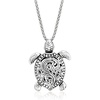 image:imageRossSimons Sterling Silver BaliStyle Turtle Pendant NecklaceNo Gemstone