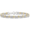image:imageRossSimons Sterling Silver and 14kt Yellow Gold Byzantine Station Braceletno gemstone
