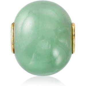 image:imageRossSimons 16mm Jade Bead Pendant in 14kt Yellow Gold