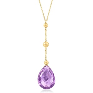 image:imageRossSimons 675 Carat Amethyst YNecklace in 14kt Yellow GoldAmethyst