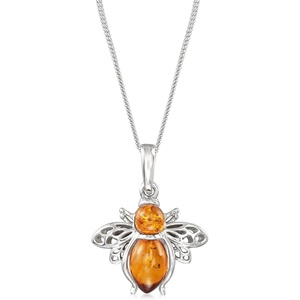 image:imageRossSimons Bumblebee Pendant Necklace in Sterling SilverAmber