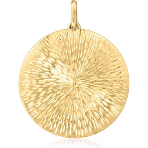 image:imageRossSimons Italian 14kt Yellow Gold Sunburst Medallion Pendant