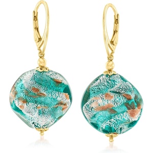 image:imageRossSimons Italian Multicolored Murano Glass Bead Drop Earrings in 18kt Gold Over Sterling