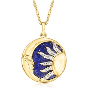 image:imageRossSimons Lapis Celestial Pendant Necklace With 60 ct tw White Topaz in 18kt Gold Over Sterling