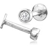 image:imagePure Collection by RossSimons 010 ct tw BezelSet Diamond FlatBack Stud Earrings in Sterling Silver