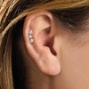 image:imagePure Collection by RossSimons 010 ct tw Diamond 3Star FlatBack Earrings in Sterling Silver