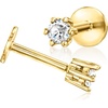 image:imagePure Collection by RossSimons 010 ct tw Diamond FlatBack Stud Earrings in 14kt Yellow Gold