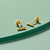 image:imagePure Collection by RossSimons 14kt Yellow Gold Bar FlatBack Stud Earrings