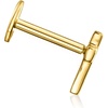 image:imagePure Collection by RossSimons 14kt Yellow Gold Cross Single FlatBack Stud Earring