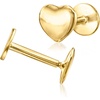image:imagePure Collection by RossSimons 14kt Yellow Gold Heart FlatBack Stud Earrings