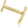 image:imagePure Collection by RossSimons 14kt Yellow Gold Single Moon FlatBack Stud Earring