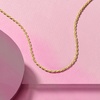 image:imagePure Collection by RossSimons 15mm 14kt Yellow Gold Twisted RopeChain NecklaceNo Gemstone