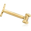 image:imagePure Collection by RossSimons Baguette DiamondAccented Single FlatBack Stud Earring in 14kt Yellow Gold