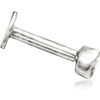 image:imagePure Collection by RossSimons BezelSet Diamond Single FlatBack Stud Earring in Sterling Silver