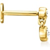 image:imagePure Collection by RossSimons Diamond 2Stone Single FlatBack Stud Earring in 14kt Yellow Gold