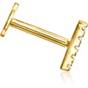image:imagePure Collection by RossSimons Diamond Bar Single FlatBack Stud Earring in 14kt Yellow Gold