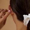 image:imagePure Collection by RossSimons Diamond Curved Bar Single FlatBack Stud Earring in 14kt Yellow Gold