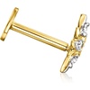 image:imagePure Collection by RossSimons Diamond Star Single FlatBack Stud Earring in 14kt Yellow Gold