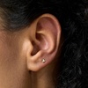 image:imagePure Collection by RossSimons DiamondAccented 3Stone FlatBack Stud Earrings in 14kt Yellow Gold