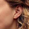 image:imagePure Collection by RossSimons DiamondAccented Curved Bar FlatBack Stud Earrings in 14kt Yellow Gold