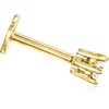 image:imagePure Collection by RossSimons DiamondAccented Single FlatBack Stud Earring in 14kt Yellow Gold