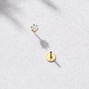 image:imagePure Collection by RossSimons DiamondAccented Single FlatBack Stud Earring in 14kt Yellow Gold