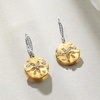 image:imageRossSimons 013 ct tw Diamond Sand Dollar Earrings in Sterling Silver and 18kt Gold Over Sterling