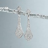 image:imageRossSimons 015 ct tw Diamond Openwork Drop Earrings in Sterling Silver