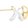 image:imageRossSimons 14kt 2Tone Gold Curved Earrings