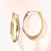 image:imageRossSimons 14kt 2Tone Gold DoubleOval Hoop Earrings