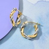 image:imageRossSimons 14kt 2Tone Gold Twisted Hoop Earrings
