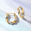 image:imageRossSimons 14kt 2Tone Gold Twisted Hoop Earrings
