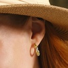 image:imageRossSimons 14kt 2Tone Gold Twisted Hoop Earrings