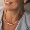 image:imageRossSimons 14kt Yellow GoldPlated Herringbone Necklace With 175 ct tw Czs 18 inches