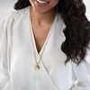 image:imageRossSimons 14kt Yellow GoldPlated Key Heart Lock and Coin Charm Necklace With 100 ct tw Czs 30 inches