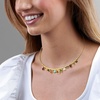 image:imageRossSimons 14kt Yellow GoldPlated Omega Necklace With Simulated Multicolored Gemstones 17 inches