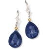 image:imageRossSimons 1800 ct tw Opaque Sapphire Drop Earrings in Sterling Silver and 14kt Yellow Gold