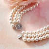 image:imageRossSimons 612mm Shell Pearl Graduated 3Strand Necklace with Sterling Silver18 Inches