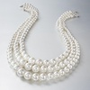 image:imageRossSimons 612mm Shell Pearl Graduated 3Strand Necklace with Sterling Silver18 Inches