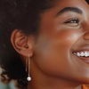image:imageRossSimons 885mm Cultured Pearl Threader Drop Earrings2 Inches