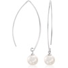 image:imageRossSimons 885mm Cultured Pearl Threader Drop Earrings2 Inches
