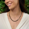 image:imageRossSimons BezelSet Onyx Station Necklace in 18kt Gold Over Sterling 18 inches